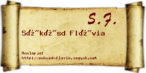 Sükösd Flávia névjegykártya